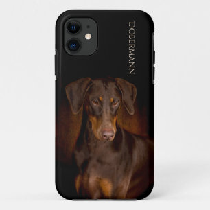 Para iPhone 11 Capa de telefone do Doberman