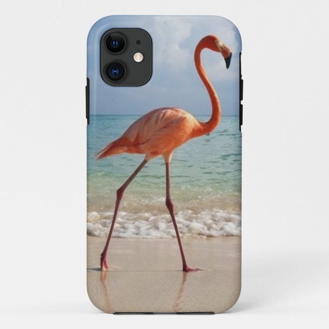 Para iPhone 11 Capa de telefone do flamingo (Verso)