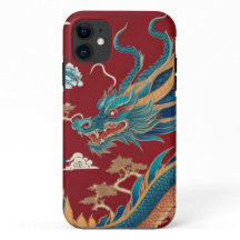 Capa de Telefone Dragão Chinoiserie