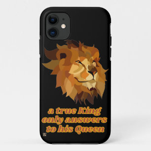 Para iPhone 11 capa de telefone engraçada "Um verdadeiro rei..."