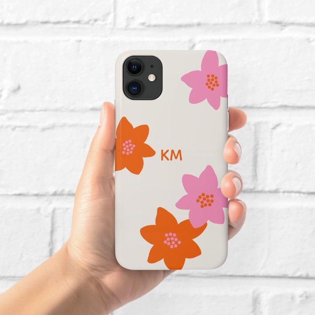 Para iPhone 11 Capa de telefone floral retrô (Criador carregado)
