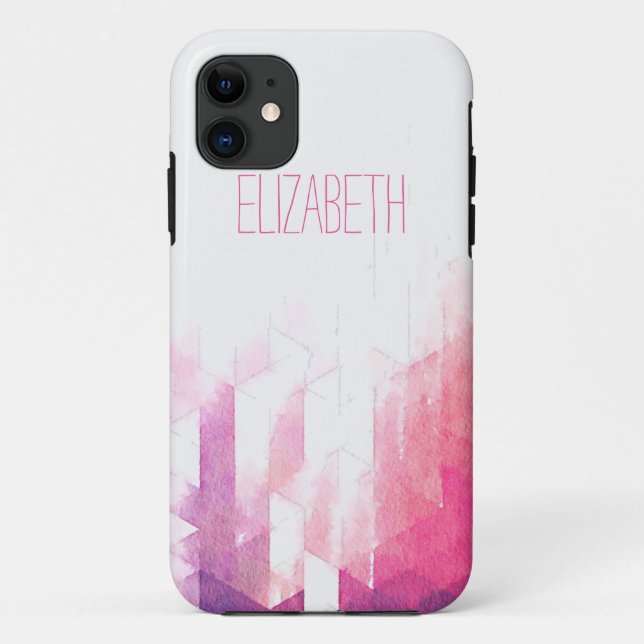 Para iPhone 11 Capa de telefone moderna do triângulo geométrico (Verso)