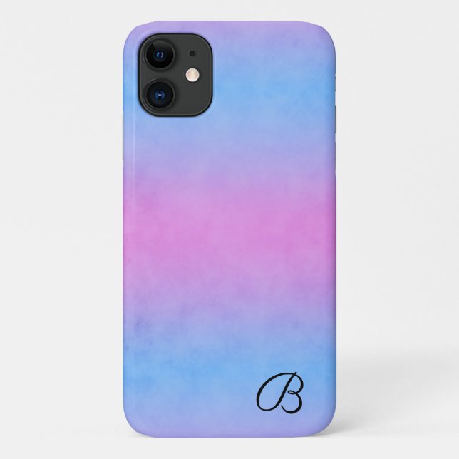 Para iPhone 11 Capa de telefone Personalizada Azul e Rosa (Verso)