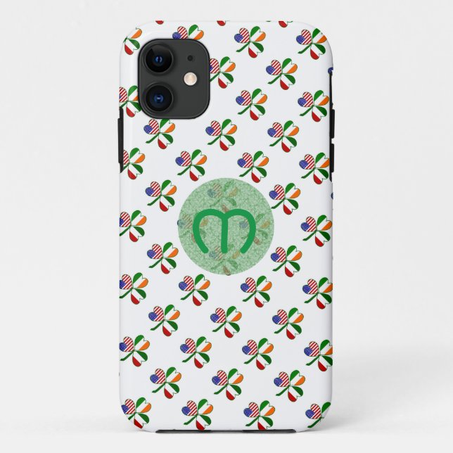Para iPhone 11 Capa de telefone personalizada com trevo italiano  (Verso)