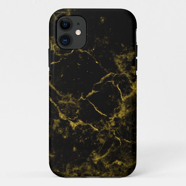 Para iPhone 11 Capa de telefone Personalizada de Marble Preto e D (Verso)