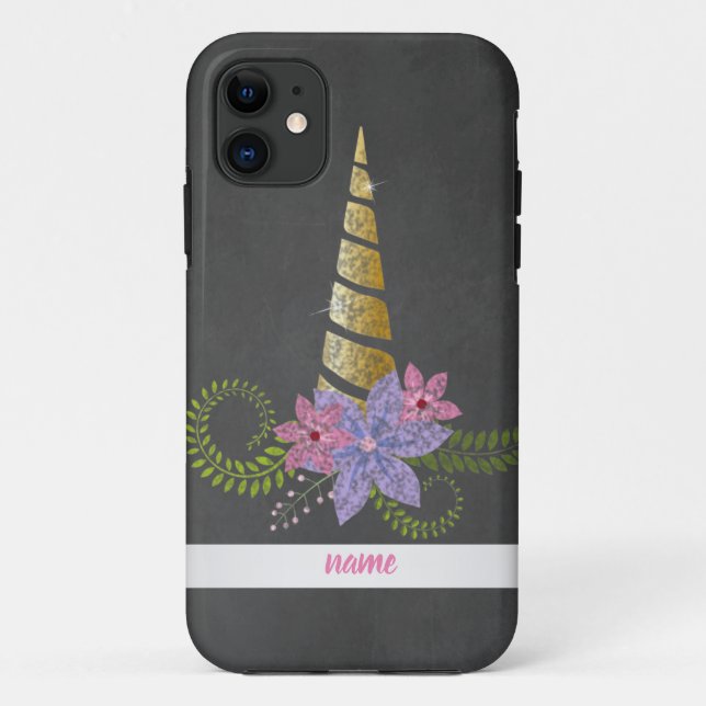 Para iPhone 11 capa de telefone personalizada de unicórnio de lou (Verso)