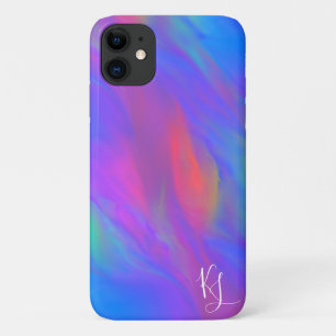 Para iPhone 11 Capa de telefone Personalizada Neon Flow