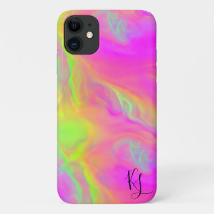 Para iPhone 11 Capa de telefone Personalizada Neon Flow