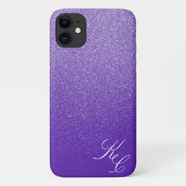 Para iPhone 11 Capa de telefone Personalizada Violet Shimmer (Verso)