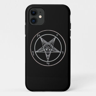 Para iPhone 11 Capa de telefone preta/branca de Baphomet