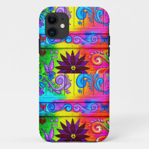 Para iPhone 11 capa de telefone psicadélico groovy do hippie
