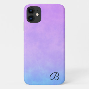 Para iPhone 11 Capa de telefone Púrpura e Azul Personalizada