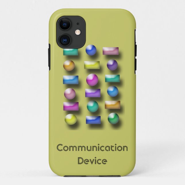 Para iPhone 11 Capa de telefone - Três Botões Dimensionais (Verso)