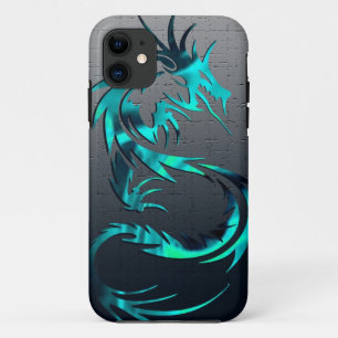 Para iPhone 11 capa de telefone tribal verde do dragão