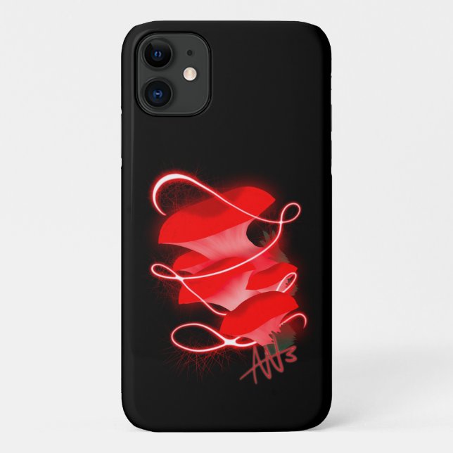 Para iPhone 11 Capa de telefone Vermelha de Cogumelo Ostra Encant (Verso)