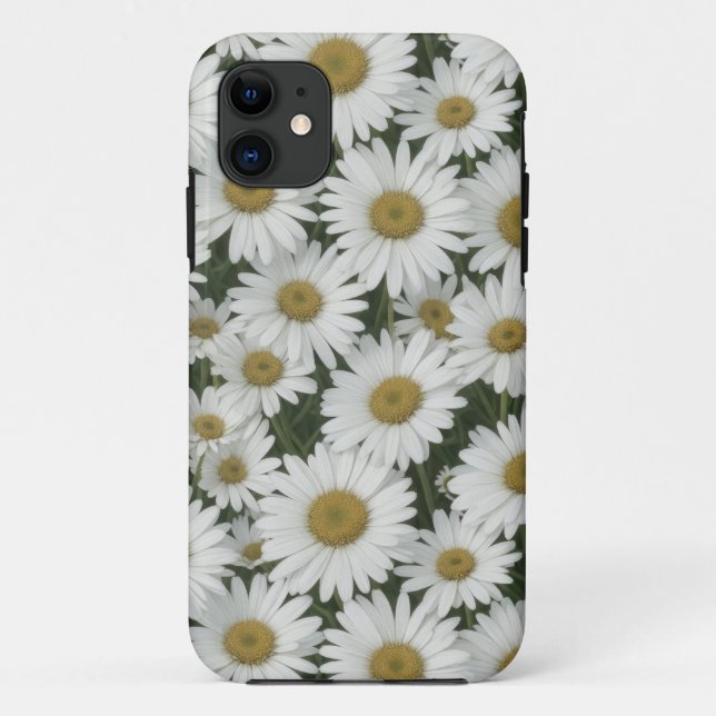 Para iPhone 11 Capa de telefone White Daisies (Verso)