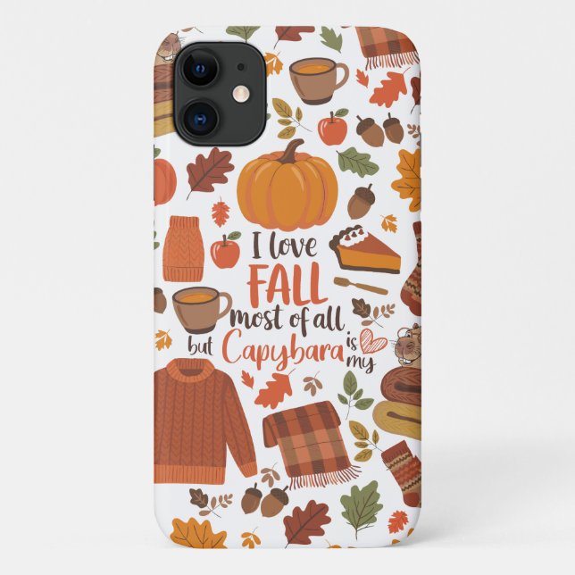 Para iPhone 11 Capybara Fall Capa de telefone (Verso)