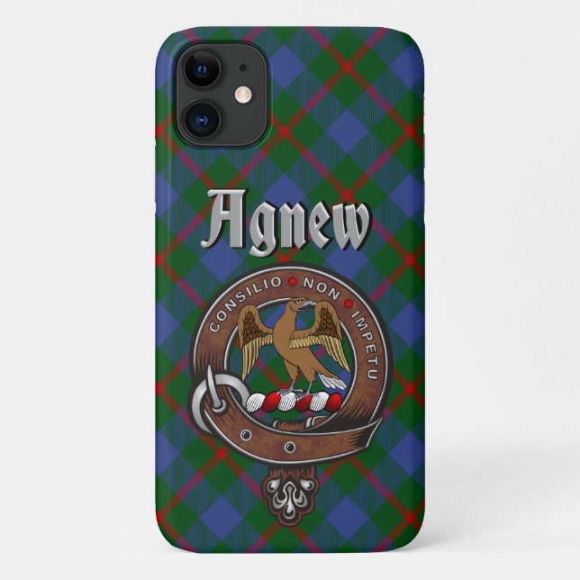 Para iPhone 11 Crachá Agnew Clan e Capa de telefone Tartan (Verso)