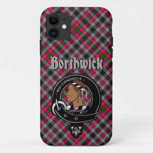 Para iPhone 11 Crachá Borthwick Clan e Capa de telefone Tartan