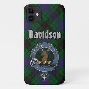 Para iPhone 11 Crachá Clan Davidson e Capa de telefone Tartan