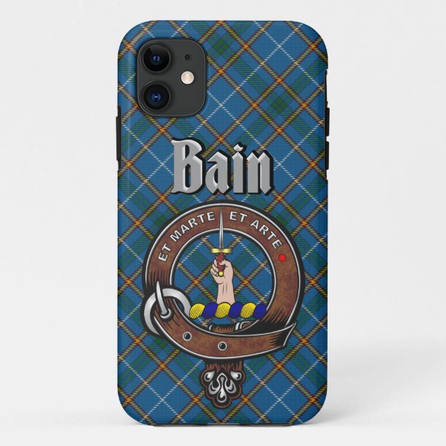 Para iPhone 11 Crachá de Bain Clan e Capa de telefone de Tartan (Verso)