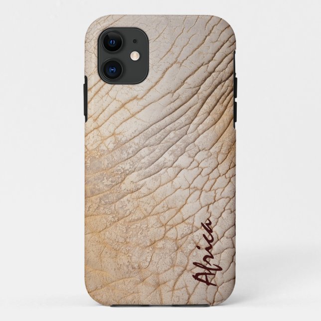 Para iPhone 11 Elefante Africano Oculta Capa de telefone Folha de (Verso)