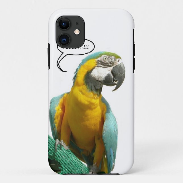 Para iPhone 11 Engraçado Falar Capa de telefone de papagaio (Verso)