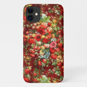 Para iPhone 11 Estilo de Vintage Rosa Capa de telefone de Arte