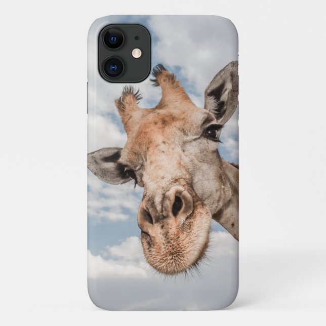 Para iPhone 11 Eu Capa de telefone com o Rosto Girafa (Verso)