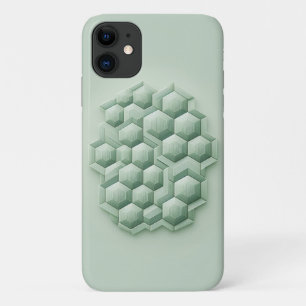 Para iPhone 11 Hexágonos Texturizados, Capa de Telefone Geométric