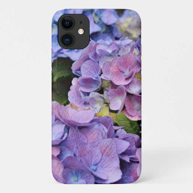 Para iPhone 11 Lavanda e Capa de telefone de Arte Flor Rosa (Verso)