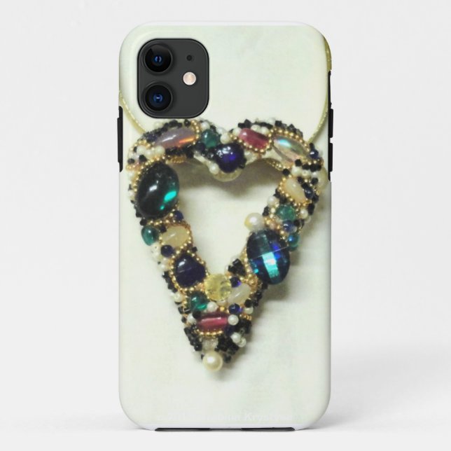 PARA iPhone 11 MEU CORAÇÃO BEDAZZLED! CAPA DE TELEFONE (Verso)