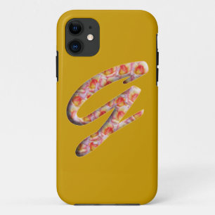 Para iPhone 11 Monograma G em Rosas capa de telefone padrão