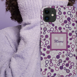 Para iPhone 11 Paisley Híbrido - Capa de telefone de Ombre Violet