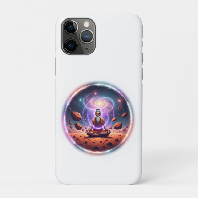 Para iPhone 11 Pro Capa de Celular Galáxia Meditador Cósmico (Verso)
