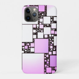 Para iPhone 11 Pro Capa de iPhone/iPad de Dança Quadrada Rosa e Branc