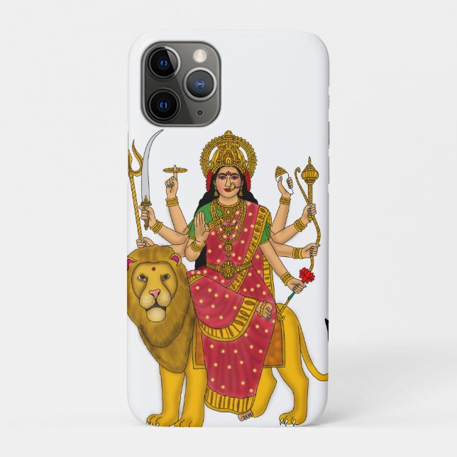 Para iPhone 11 Pro Capa de Telefone da Deusa Durga (Verso)