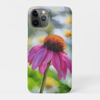 Capa de telefone de Arte de Flor Selvagem Rosa