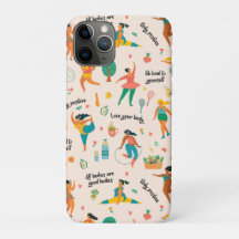 Capa de telefone de positividade corporal