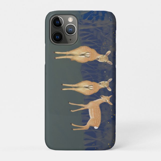Para iPhone 11 Pro capa de telefone decorativa mostrando veado (Verso)