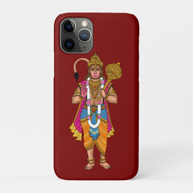 Para iPhone 11 Pro Capa de Telefone do Senhor Hanuman (Verso)
