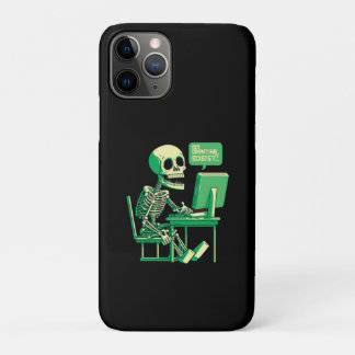 Para iPhone 11 Pro Esqueleto do programador na capa de telefone de er