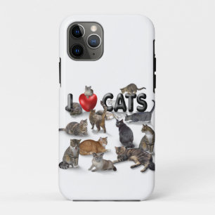 Para iPhone 11 Pro Eu adoro gatos 😻 Capa de telefone