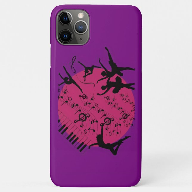 Para iPhone 11 Pro Max Capa de telefone de música (Verso)