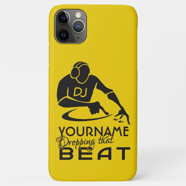 Para iPhone 11 Pro Max Capa de telefone de nome personalizado DJ (Verso)