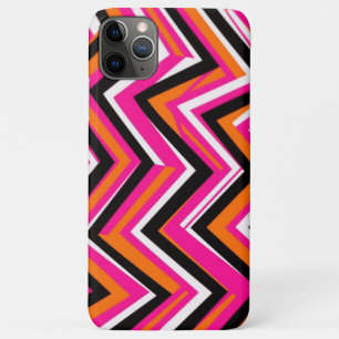 Para iPhone 11 Pro Max Capa de telefone de padrão Zigzag vibrante