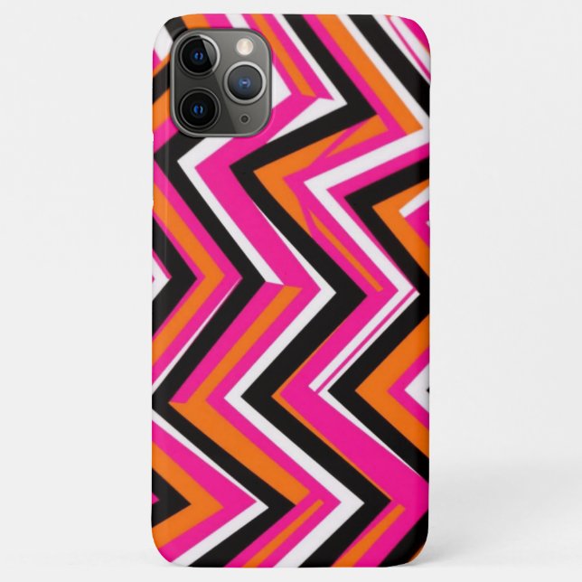 Para iPhone 11 Pro Max Capa de telefone de padrão Zigzag vibrante (Verso)