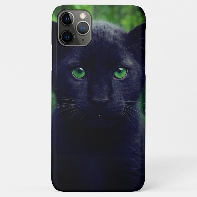 Para iPhone 11 Pro Max Capa de telefone de Pantera Negra Elegante - Selva (Verso)