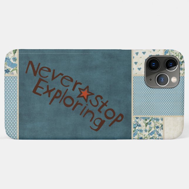 Para iPhone 11 Pro Max Capa de telefone de patch azul (Verso (horizontal))