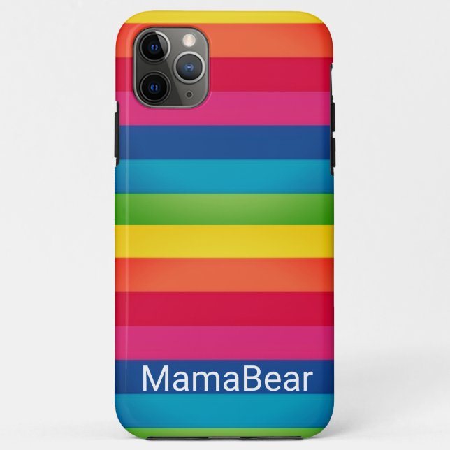 Para iPhone 11 Pro Max Capa de telefone Rainbow Mama (Verso)